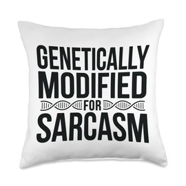 Sarcastic Genealogy DNA Test Genetics Biologist Sarcasm Throw Pillow