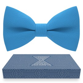 Bow Tie House Boys Bow Ties for Men Cute Blue Bowtie for Youth Expands Our Color Line - Sky Light Deep Navy Blue Bowties Men's and Electric Royal Blue Costume BowTies - shop (Medium, Deep Blue)