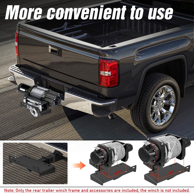 YZONA Tow Hitch 2 Inch, Trailer Hitch Winch Mount with