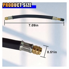 LAINLOY Tire Valve Stem Extension, Tire Valve Stem Extenders, Schrader Tire Valve Stem Extension Adaptor Compatible for Harleys RV Stroller Bicycle Motorcycle and Portable Air Compressor (2 Pack)