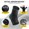 CAMBIVO Ankle Brace with Adjustable Bands, Ankle Bandage for Right