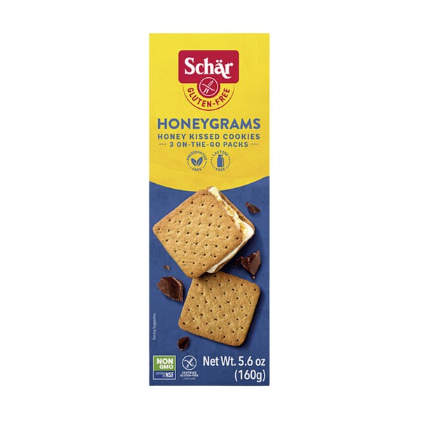 Schar - Honeygrams - Certified Gluten Free - No GMO's, Lactose, Wheat or Preservatives - (5.6 oz) 12 Pack