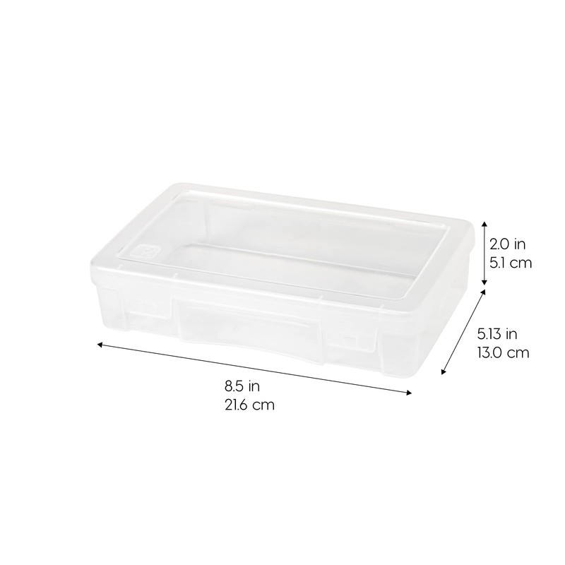 IRIS USA Pencil Case Boxes, 10-Pack, |Made in USA|, Plastic