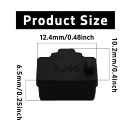 bociloy 30PCS RJ45 Port Dust Covers, Black Silicone Ethernet Jack Protectors for Network Equipment, Anti-Dust Plugs for Computer Router Switch Unused Ports