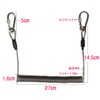 Strong Spiral Cord, Long Screw Carabiner, Maximum Extension of 6.6