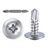 Wensilon（300pcs）#8×1/2”for Sheet Metal Self-Tapping Screws 410 Stainless Steel Truss Head