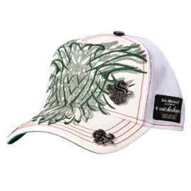 Red Monkey Double Headed Sicario RM1536 New Unisex Limited Edition Trucker Cap Hat (US, Alpha, One Size, White)