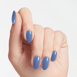 Light Blue Press on Nails Short Oval Nails,KXAMELIE Acrylic Nails Glue on Nails Short Almond,Soft Gel Nails Strong Nails Press ons,Fake Nails for Girls Stick on Nails for Women in 24PCS