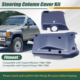 Priprilod Steering Column Cover Blue Set with Tilt Compatible with Toyota Pickup 1984-1988 4Runner 1986-1989 Replace 45286-35220 45287-35170 4528635220 4528735170