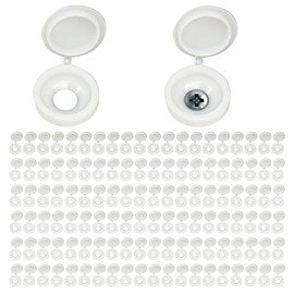 DAQUN 120 Pcs Screw Caps, White Screw Caps, Plastic Cover Cap Suitable for Concealing Screws Holes on Furniture and DIY Project