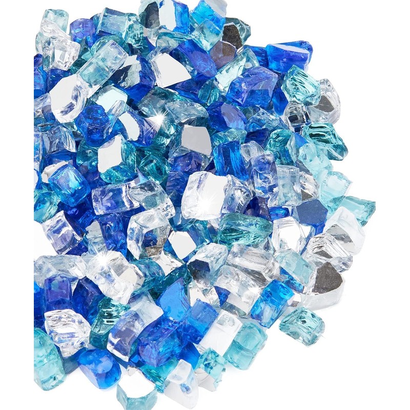 NUPICK 10 Pound Fire Glass for Fire Pit, 1/2 Inch