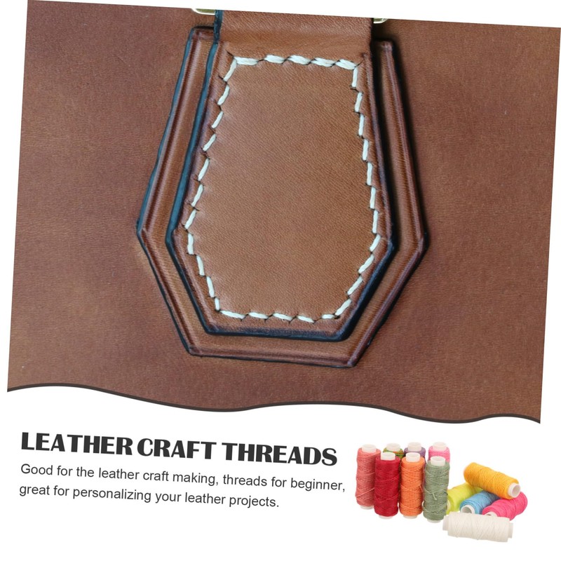 OSALADI 12 Rolls Waxed String for Crafts Sewing Waxed Threads