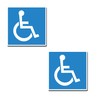 2 x Disabled Blue Mobility Badge Car Bus Sticker Campervan