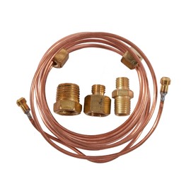 Autycle 72" Mechanical Oil Pressure Gauge Copper Line Tubing Kit w/Fitting