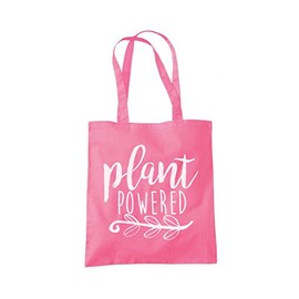 Plant Powered Tote Bag - pink One Size