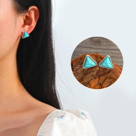 Turquoise Earrings Jewelry Turquoise Stud Earrings for Women Girls Turquoise Decor Stud Earrings for Women Jewelry Gifts