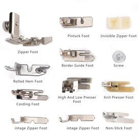Professional Sewing Machine Presser Foot Set Universal Vintage Sewing Machine Kit Household for Brother, Babylock, Singer and other Sewing Machine