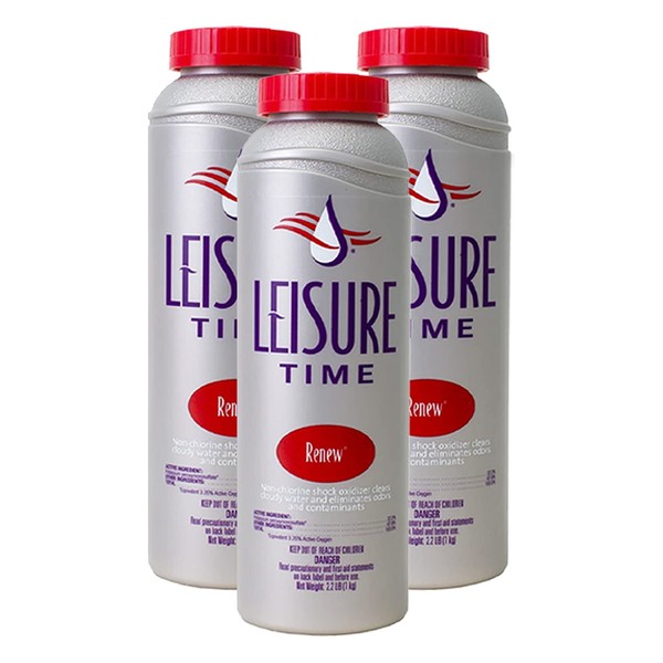 Leisure Time Renew Spa Hot Tub Non-Chlorine Shock Treatment - 2.2 lbs (3 Pack)