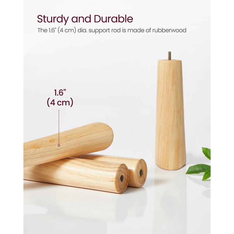 VASAGLE Solid Wood Coat Rack, Free Standing Tree-Shaped Coat Rack