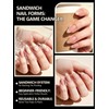 EBANKU 280PCS Sandwich Dual Nail Forms, Dual Forms for Polygel