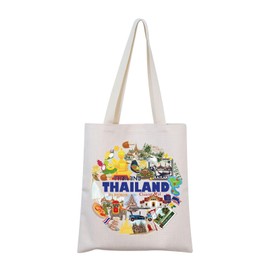 Thailand Tote Bag Thailand Gift Moving to Thailand Gift Thailand Souvenir Gift Thailand Travel Gift For Tourist (Thailand Tote)