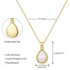 KissYan Gemstone Necklace for Women, 14K Gold Plated Crystal Teardrop