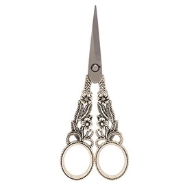 Tijeras de Costura Pequeñas de Punta Afilada, Tijeras de Diseño Europeo Vintage, Forma de Narciso para Bordado, Costura, Artesanía, Trabajo Artístico, Herramientas de Bricolaje