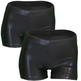 LUOUSE Pantalones cortos de gimnasia para niñas pequeñas, para niños pequeños, de 4 a 13 años, 20 2 Pack Negro, 12-13 Años
