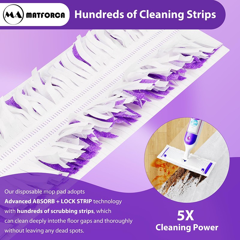20 Pack Swiffer Power Mop Pads – Disposable Refill Wet