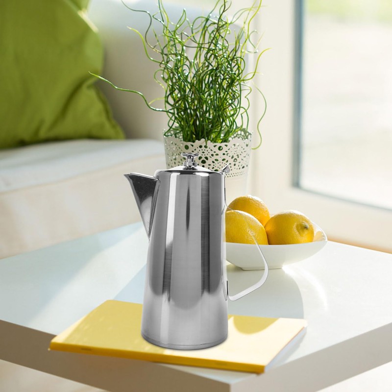 Luxshiny Stainless Steel Pitcher with Lid: 2L Large Capacity Pitcher