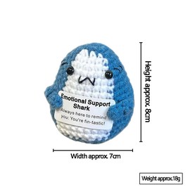 Positive Crochet Shark Gifts, Shark Lovers Birthday Women Men, Inspirational Motivational Encouragement Small Easter Basket Stuffers Present