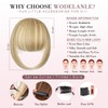 Wodelanle Clip in Bangs,Natural Fake Bangs Hair Clip,Light Blonde Mix