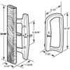 TPard Sliding Glass Patio Door Handle Replacement Set with Oak