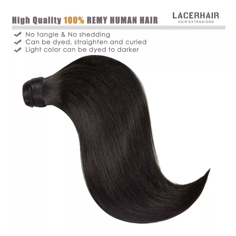 Lacer Extensiones Cabello Humano 70gr 14in #1b (negro Natural)