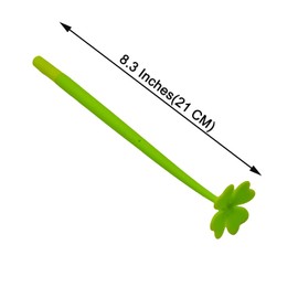Maydahui Cute Four Leaf Clover Ballpoint Pens, Set of 12, 0.5mm, Black, Ink, Gel, Ballpoint Pen, Stylish, Stationery, Writing, Kids, Students, Birthday, Gift, Present