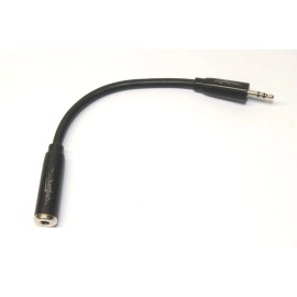 Rocketfish RF-2T3A 2.5mm to 3.5mm Stereo Audio Headset Headphones Adapter Black