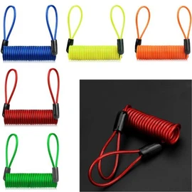Anti-theft motorcycle wheel disc brake alarm lock and bag and notification spring cable 120cm alarm disc lock / 도난 방지 오토바이 휠 디스크 브레이크 알람 잠금 및 가방 및 알림 스프링 케이블 120cm 알람 디스크 잠