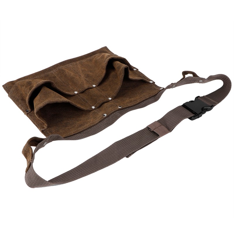 Waxed Canvas Apron Thickened Waterproof Tools Pocket Apron for Garden