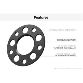 StanceMagic - 5mm Hubcentric 5x114.3 Wheel Spacers (67.1mm Bore) Compatible with Hyundai Genesis Tiburon Veloster, Kia Optima, Mazda 3 5 6 MX-5 Miata RX-8 Protege, Mitsubishi Jeep (2 Pack Black)