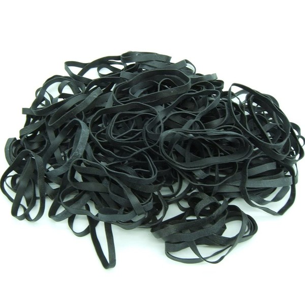 Black High Heat UV Resistant #64 Platinum Crepe Rubber Band