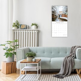 2025 Square Wall Calendar, Bath, 16-Month Scenic Britain Theme with 180 Reminder Stickers (30 x 30 CM)