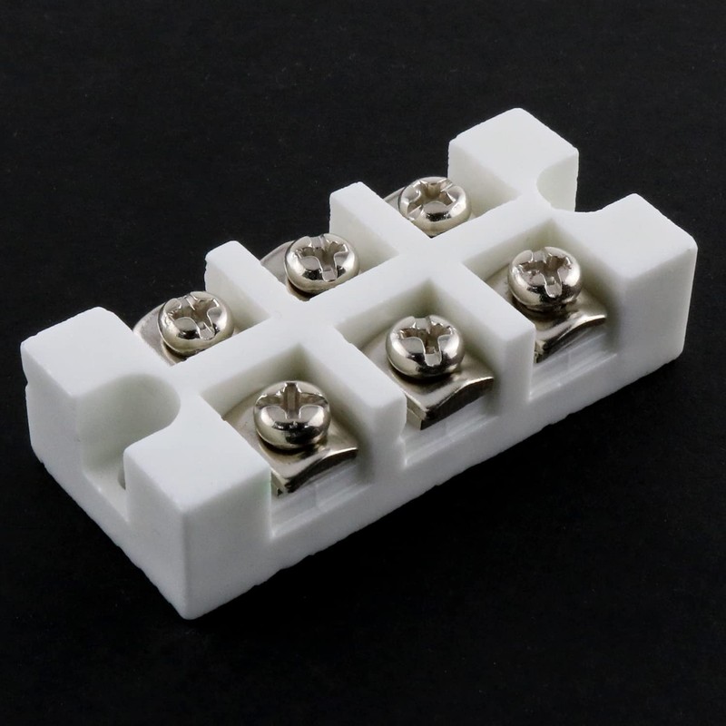 LUORNG 380V 30A 3-Way Electrical Equipment Connectors Ceramics Terminal Block