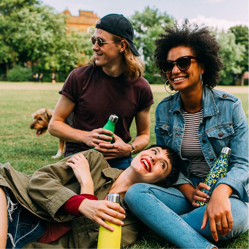 Chilly's Unisex Adult Tropical Collection Water Bottle, Green, 500 ml