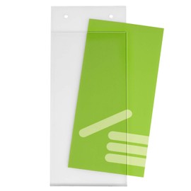 DIN Long (99 x 210 mm) Poster Bag/Acrylic Glass Pocket/Slip Pocket in Portrait Format with 2 Holes