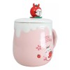 Ebros Gift Whimsical Bunny Rabbit Hiding Strawberries Ceramic Mug Cup