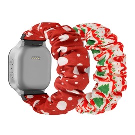 FTYQUEE 2 Pack Elastic Scrunchie Strap Compatible with Gizmo Watch 3 2 1, Gabb Watch 3 2 1, SyncUP Kids Watch, 20mm, Quick Release, Replacement Wristband for Kids Boys Girls