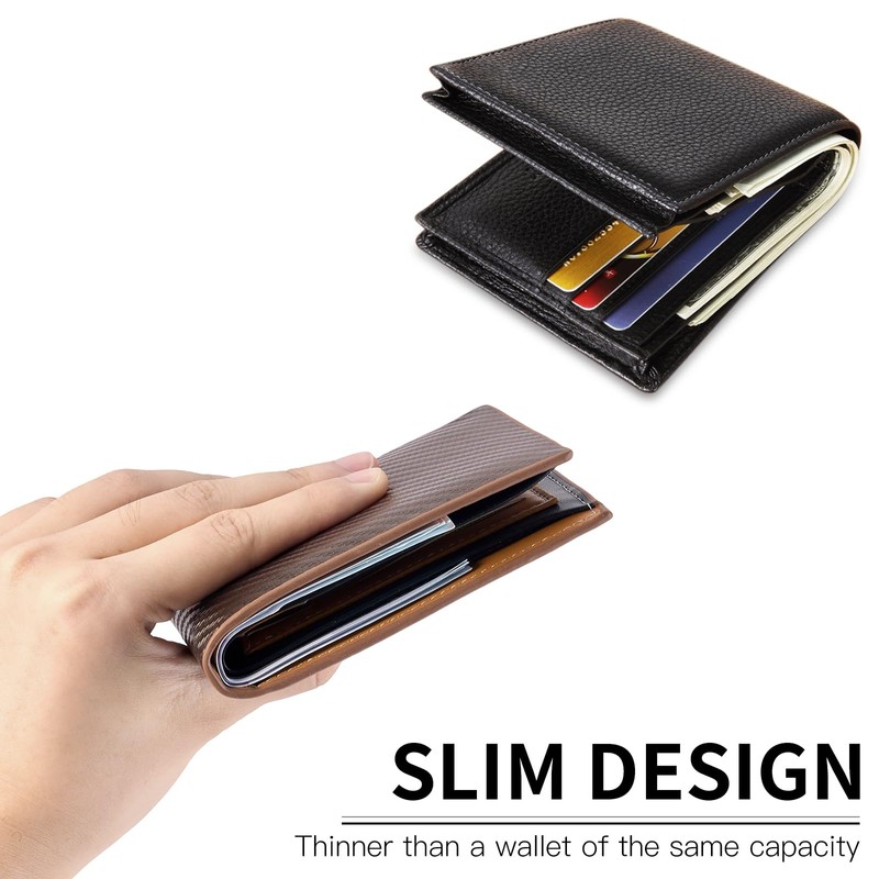 Wallet for Men RFID Blocking Slim Front Pocket Wallets Bifold