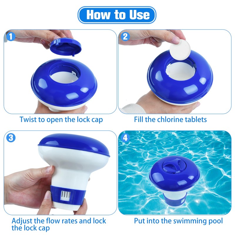 DIELOVEHUA 5 Inch Pool Dosing Float, Dosing Float, Pool Chlorine