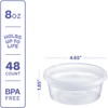 GUSTO [48 Sets - 8 oz. Plastic Deli Disposable Food