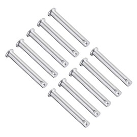 TA-VIGOR 10pcs 8 x 60mm Clevis Pins Single Hole, Zinc-Plated Steel Flat Head Link Hinge Pin Fastener for Mechanical Linkage, Ship Rigging, Fixed Parts